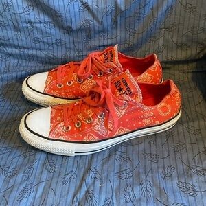 Converse Red Bandana Print Sneakers